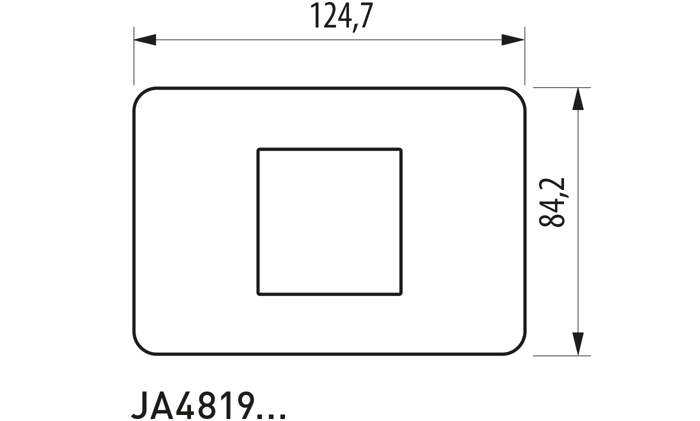 Placca 2 moduli centrata