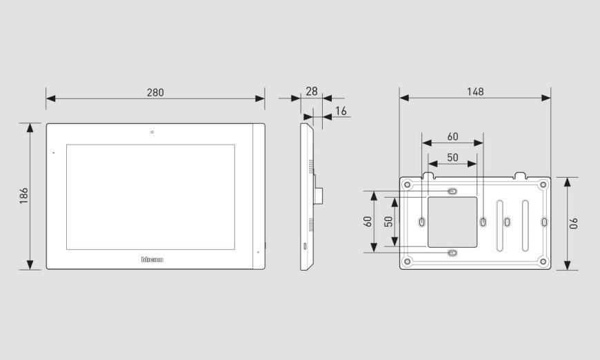 Dati dimensionali Videocitofonia IP 2